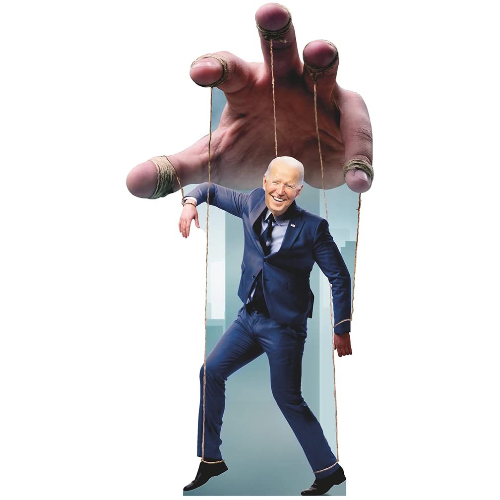 H38127 President Joe Biden Puppet Figurehead Trump Cardboard Cutout Back Drop Stand up - AT TEN Distribution