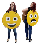 Happy/Sad Emoji Costume - Advanced Graphics Cardboard Costume - AT TEN Distribution