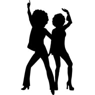 SP12460 Disco Couple Silhouette Dancing Cardboard Cutout Standee Standup - AT TEN Distribution