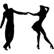 SP12466 Lifesize Swing Jive Dancing Silhouette Couple Cardboard Cutout Standee Standup - AT TEN Distribution