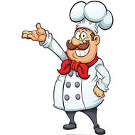 SP12510 Cartoon Chef Cardboard Cutout Standee Standup - AT TEN Distribution