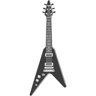SP12513 Heavy Metal Rock and Roll Guitar V Cardboard Cutout Standee Standup - AT TEN Distribution