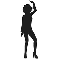 SP12519 Disco Dancer Female Silhouette Cardboard Cutout Standee Standup - AT TEN Distribution