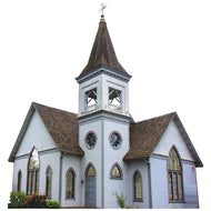 SP12540 Church with Steeple 84X87 inches Cardboard Cutout Standee Standup - AT TEN Distribution