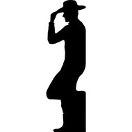 SP12560 Cowboy Leaning Silhouette Cardboard Cutout Standee Standup - AT TEN Distribution