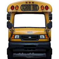 SS11082 School Bus Front Stand in Cardboard Cutout Standup Standee Backdrop - AT TEN Distribution