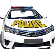 SS11084 Police Car Stand in Cardboard Cutout Standup Standee - AT TEN Distribution