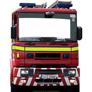 SS11085 Red Fire Fighter Fire Engine Truck Stand in Cardboard Cutout Standup Standee - AT TEN Distribution